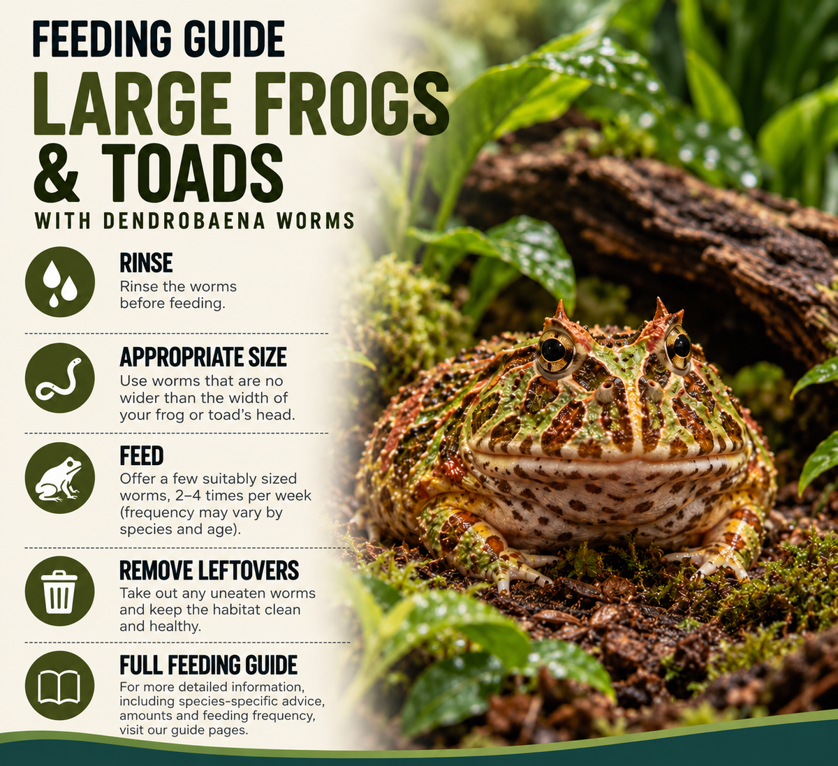 100g Live Dendrobaena Worms | Large Frog and Toad Food