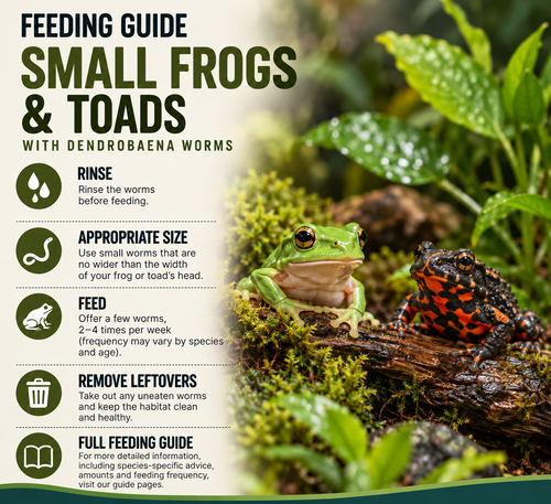 100g Live Dendrobaena Worms | Small Frog and Toad Food